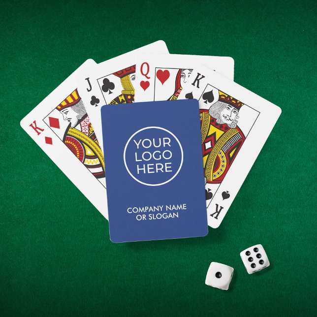 Promotional Blue Business Logo Poker Cards (Creator Uploaded)