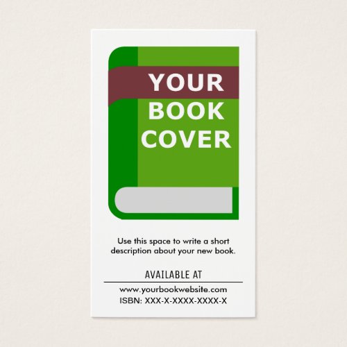 Promotional Book Cover Author Business Card