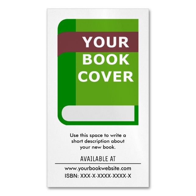 Promotional Book Cover Author Business Card Magnet (Front Vertical)