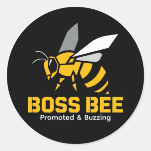 Promotional Boss’s Day Label Bee Sticker