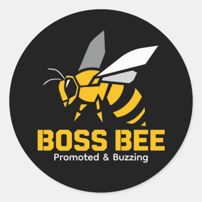 Promotional Boss’s Day Label Bee Sticker (Front)