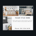 Promotional Business 3 Photo Banner & Text Flyer<br><div class="desc">A minimalist simple business flyer that allows you to customize your business 3 photos,  business title,  business description,  business contact details. A perfect business flyer template for all types of businesses. Customize this professional business flyer and make it your own!</div>