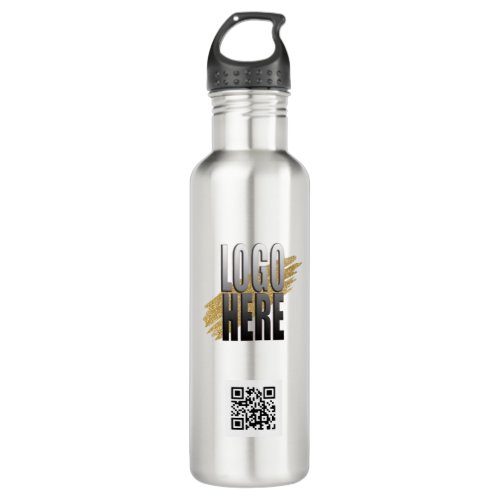 Promotional Business Add Your Logo and QR Code Stainless Steel Water Bottle