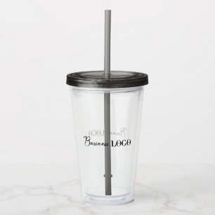 Promotional Business Company Logo Acrylic Tumbler