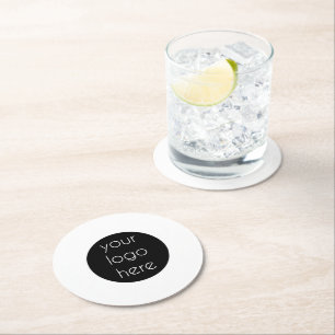 Promotional Business Company Logo Customer Gifts Round Paper Coaster