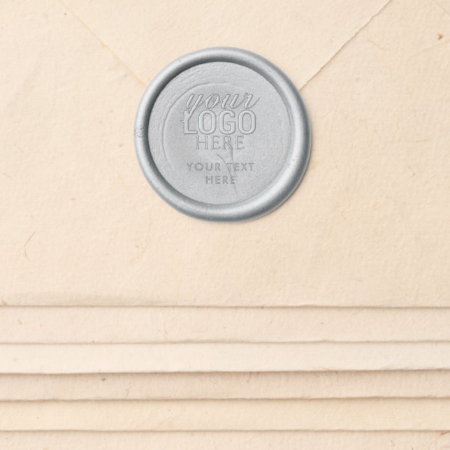 Promotional Business Company Office Logo Text Wax Seal Sticker (Front)