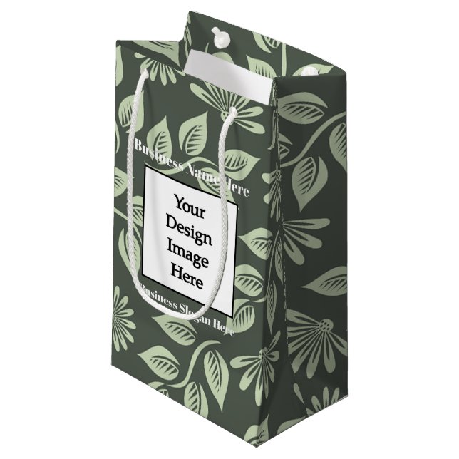 Promotional Business Gift Bags With String Handles (Front Angled)