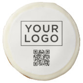 Promotional Business Logo and Custom QR Code Sugar Cookie (Front)