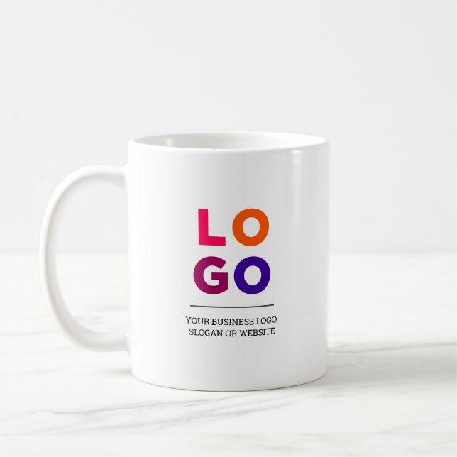 Promotional Business Logo and Text Coffee Mug (Left)