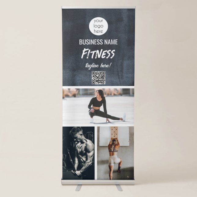 Promotional Business Logo Banner QR Code  (Front)