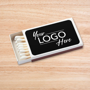 Promotional Business Logo Black Matchboxes