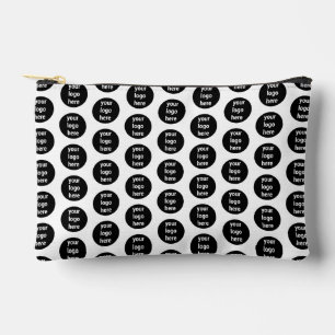 Promotional Business Logo Black White Pattern Accessory Pouch