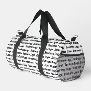 Promotional Business Logo Black White Pattern Duffle Bag