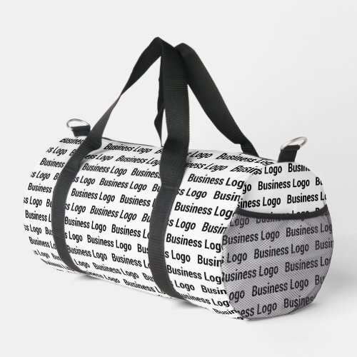 Promotional Business Logo Black White Pattern  Duffle Bag