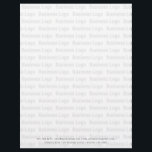Promotional Business Logo Black White Pattern  Letterhead<br><div class="desc">A promotional opaque business logo black and white pattern that can be customized to your business logo. An ideal design for small businesses and companies. A corporate design perfect for professional business stationery. Upload your business logo to automatically became an opaque pattern.</div>