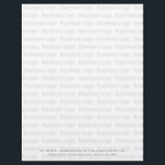 Promotional Business Logo Black White Pattern  Letterhead<br><div class="desc">A promotional opaque business logo black and white pattern that can be customized to your business logo. An ideal design for small businesses and companies. A corporate design perfect for professional business stationery. Upload your business logo to automatically became an opaque pattern.</div>