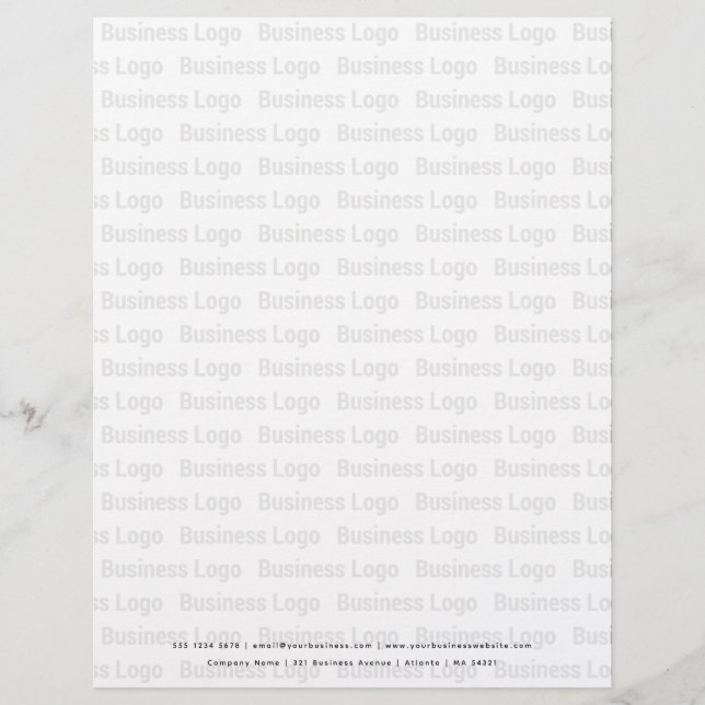 Promotional Business Logo Black White Pattern  Letterhead (Front)