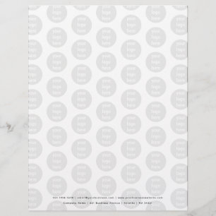 Promotional Business Logo Black White Pattern Letterhead