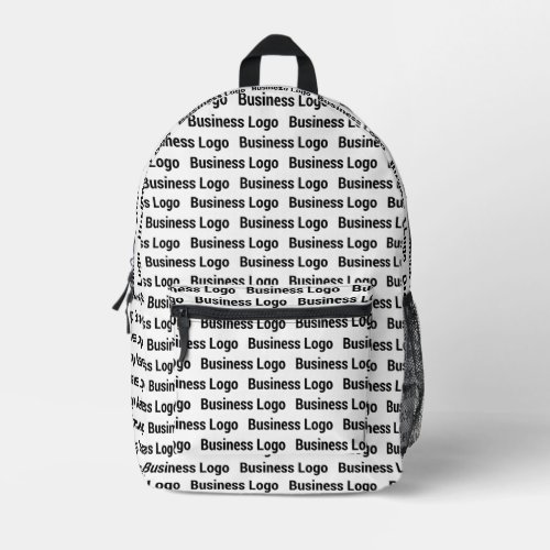 Promotional Business Logo Black White Pattern  Printed Backpack