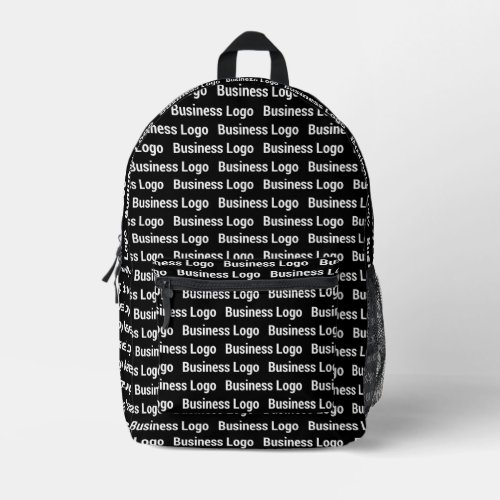 Promotional Business Logo Black White Pattern  Printed Backpack