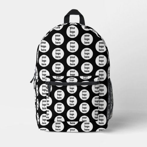 Promotional Business Logo Black White Pattern  Printed Backpack