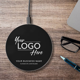 Promotional Business Logo Black Wireless Charger
