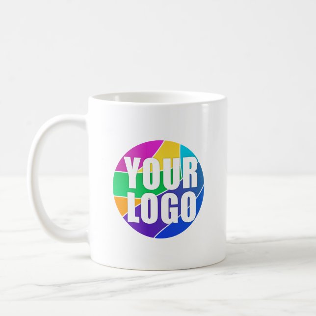 Promotional Business Logo Corporate Giveaway Coffee Mug (Left)