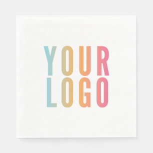 Promotional Business Logo Modern Company White Napkins