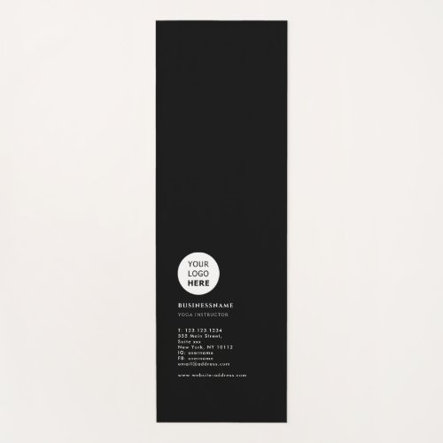 Promotional Business Logo Professional Black Yoga Mat