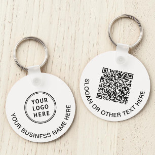 Promotional Business Logo QR Code Keychain