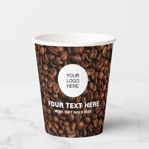 Promotional Business Logo Text Marketing Coffee Paper Cups
