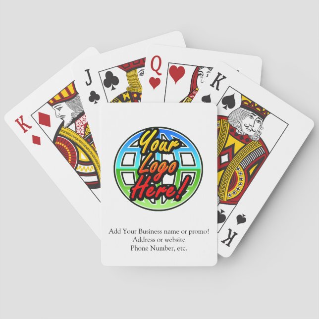 Promotional Business Logo/Text Poker Cards (Back)