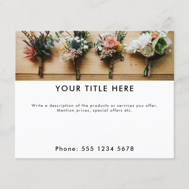 Promotional Business Photo Banner & Text Flyer (Front)