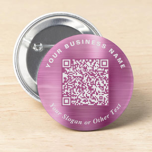 Promotional Business QR Code PInk Pin