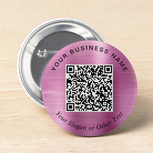 Promotional Business QR Code PInk Pin