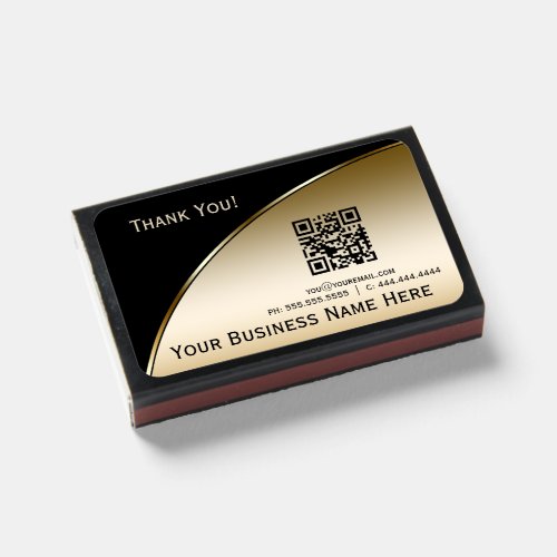 Promotional Business QR Code Thank You  Matchboxes