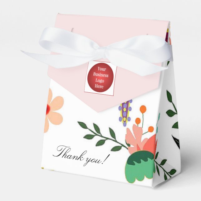 Promotional Business Tent with Ribbon Favor Box (Front Side)