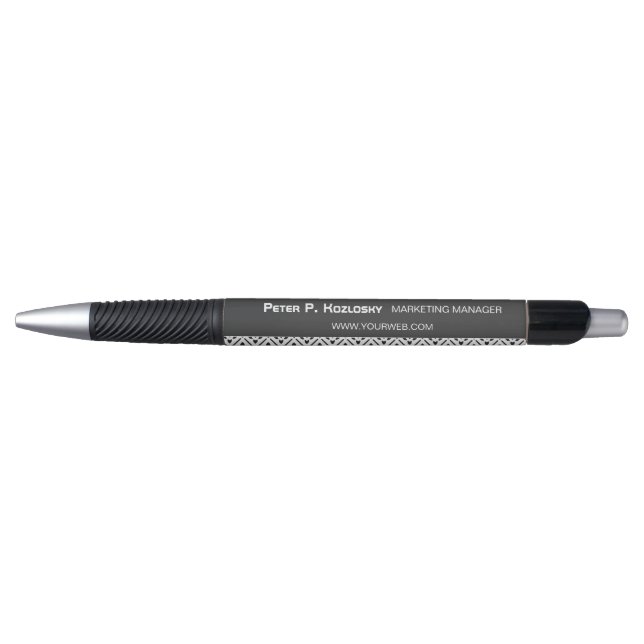 Promotional Businesses Trendy Black White Pattern Pen (Front)
