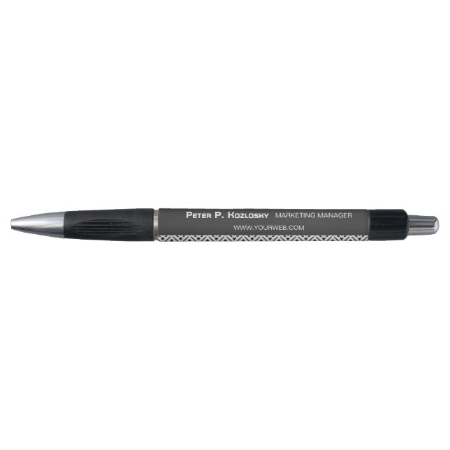 Promotional Businesses Trendy Black White Pattern Pen (Front)