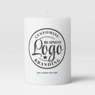 Promotional Candle With Logo Black & White