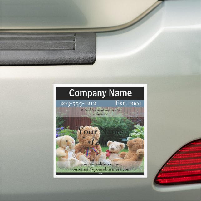 Promotional Car Magnet Teddy Bears- HAMbyWG  (In Situ)