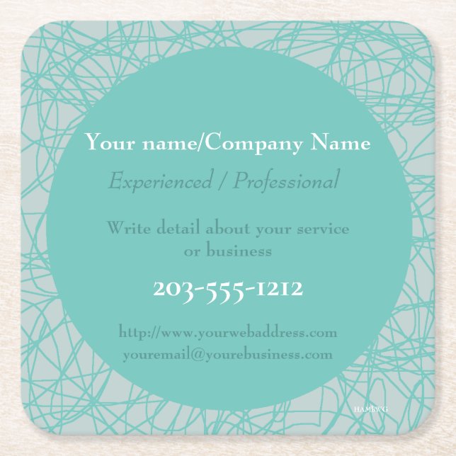 Promotional Coaster you customize - HAMbyWG (Front)
