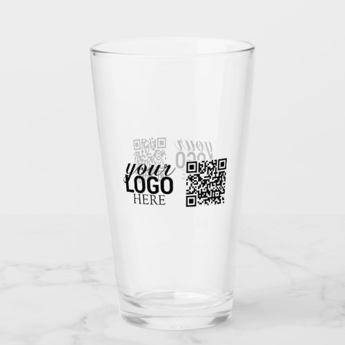 Promotional Company Business Logo  QR Code  Glass