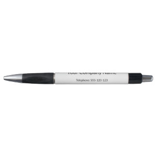 Promotional Company Contact Info Black Text Pen
