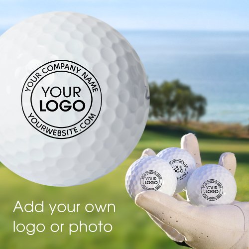 Promotional Company Logo Name Black Custom Golf Balls