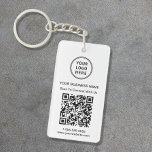 Promotional Connect With Us Logo QR Code Keychain<br><div class="desc">Modern and professional promotional keychain for your business featuring your QR code for customers to scan for a list of your products,  services,  prices or other information. Upload your logo and QR code and add your company name,  website,  slogan,  phone number,  etc.,  in simple typography.</div>