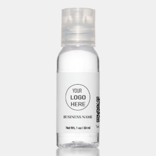 Promotional Corporate Minimalist Logo & QR Code Hand Sanitizer