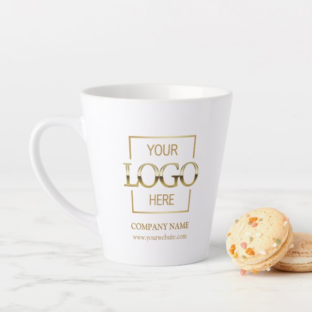 Promotional Custom Company Business Logo Branded Latte Mug (In Situ)