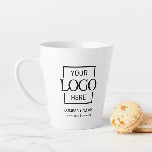 Promotional Custom Company Business Logo Branded Latte Mug (In Situ)