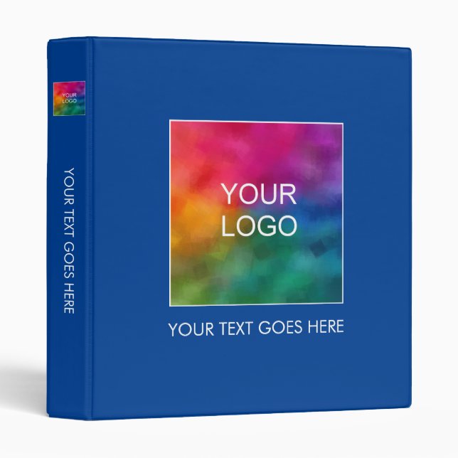 Promotional Custom Company Logo Here Elegant 3 Ring Binder (Front/Spine)